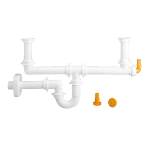 SIFONI A TUBO PER LAVELLI A DUE VASCHE CON ATTACCO LAVASTOVIGLIE- 11/2- LIRA- pezzi 1