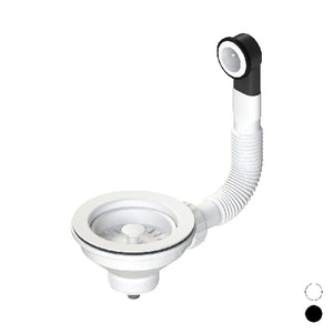 PILETTA 114 MM PER LAVELLO CON FORO 90 MM COLOR- Bianco- DH- pezzi 1