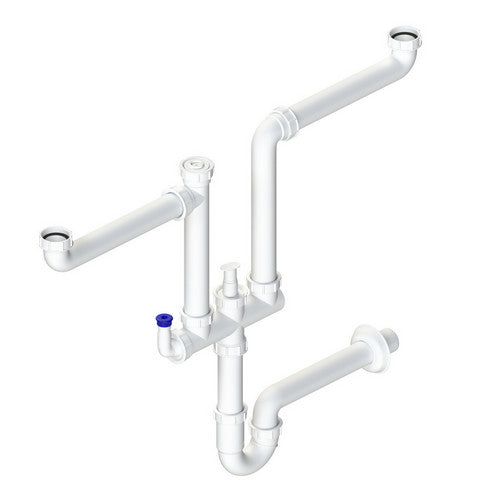 SIFONE SALVASPAZIO A 2 VIE CON ATT. LAVASTOVIGLIE- 11/2- DH- pezzi 1