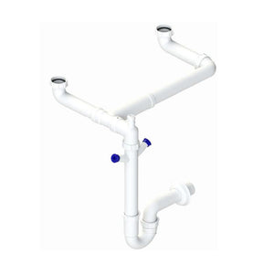 SIFONE AUTOPULENTE A 2 VIE E 2 ATTACCHI LAVASTOVIGLIE- Uscita DN40- DH- pezzi 1