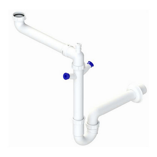 SIFONE AUTOPULENTE A 1 VIA SALVASPAZIO CON 2 ATTACCHI LAVASTOVIGLIE- Uscita DN40- DH- pezzi 1