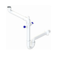 SIFONE AUTOPULENTE A 1 VIA SALVASPAZIO CON 2 ATTACCHI LAVASTOVIGLIE- Uscita DN40- DH- pezzi 1