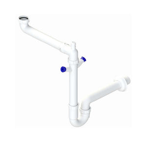 SIFONE AUTOPULENTE A 1 VIA SALVASPAZIO CON 2 ATTACCHI LAVASTOVIGLIE- Uscita DN40- DH- pezzi 1