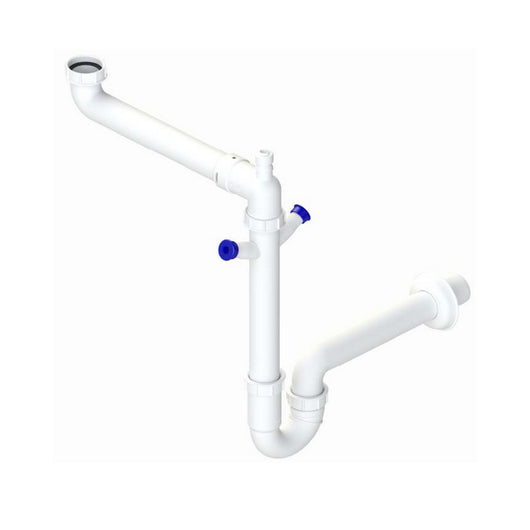 SIFONE AUTOPULENTE A 1 VIA SALVASPAZIO CON 2 ATTACCHI LAVASTOVIGLIE- Uscita DN40- DH- pezzi 1