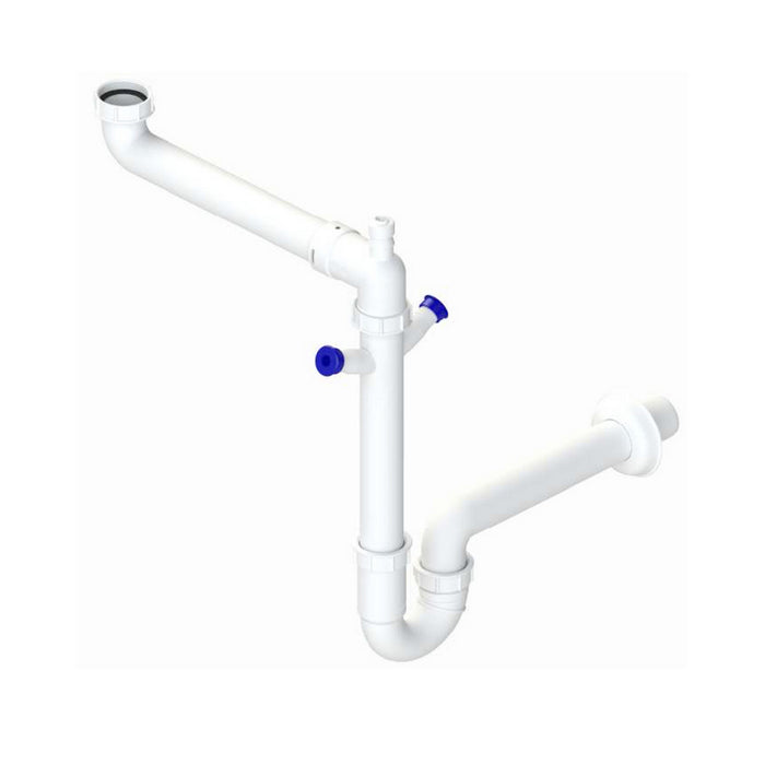 SIFONE AUTOPULENTE A 1 VIA SALVASPAZIO CON 2 ATTACCHI LAVASTOVIGLIE- Uscita DN40- DH- pezzi 1