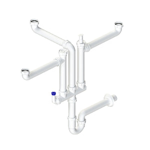 SIFONE A 3 VIE CON DOPPIO ATTACCO LAVASTOVIGLIE- 11/2- DH- pezzi 1