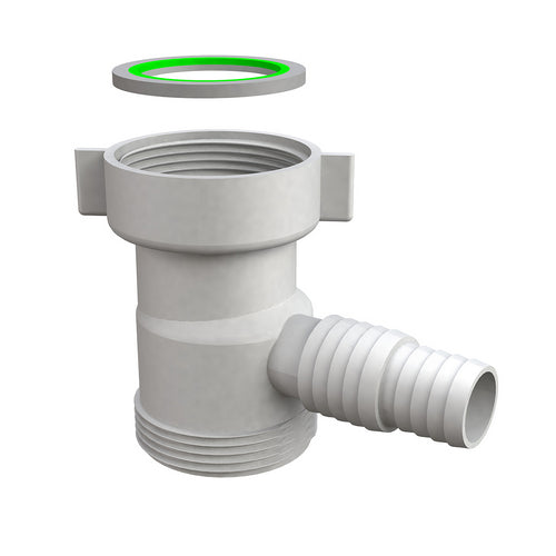 ATTACCO LAVATRICE SOTTOPILETTA CON DEFLETTORE ANTIRIFLUSSO- 1 1/2- BONOM- pezzi 1