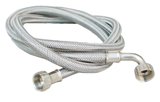 TUBO CARICO LAVATRICE INOX CON CURVA- mt 3- DH- pezzi 1