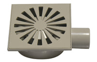 CHIUSINO SIFONATO GRIGIO IN ABS CON GRIGLIA- mm. 150 x 150- DH- pezzi 1