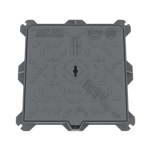 CHIUSINO IN GHISA B125- cm 60 x 60- MCP- pezzi 1