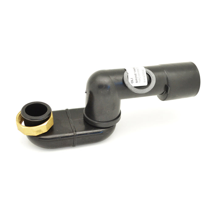 SIFONE VASCA SNODO TIPO BASSO- In. 11/4  - Out. 50/40- OLIVE- pezzi 1