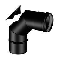 CURVA 90  ° MF CON ISPEZIONE PELLET SMALTATO- Diam. 100- STABI- pezzi 1