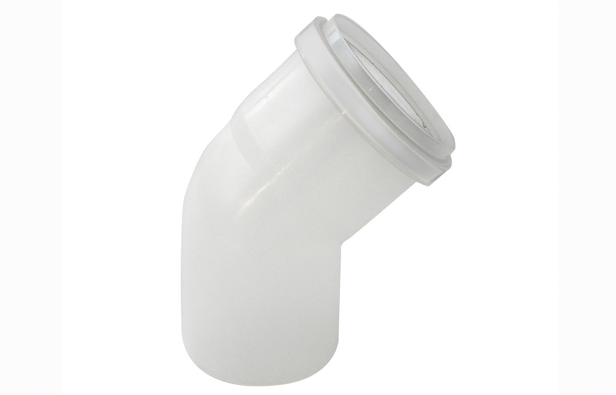 CURVA MONO-PARETE IN PPs 45  ° - LINEA CONDENSAZIONE- Diam. 100- STABI- pezzi 1