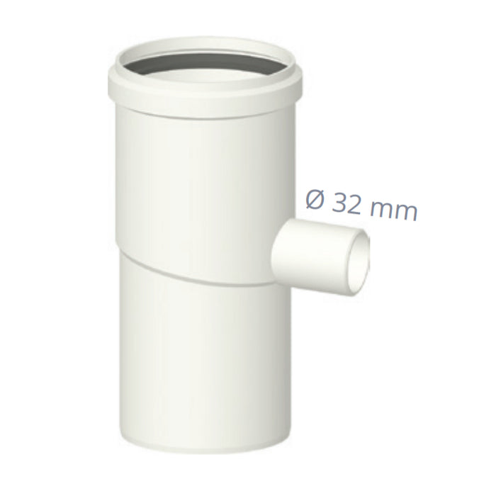 SEPARATORE DI CONDENSA CON VITE ANALISI FUMI IN PPs- Diam. 80- STABI- pezzi 1