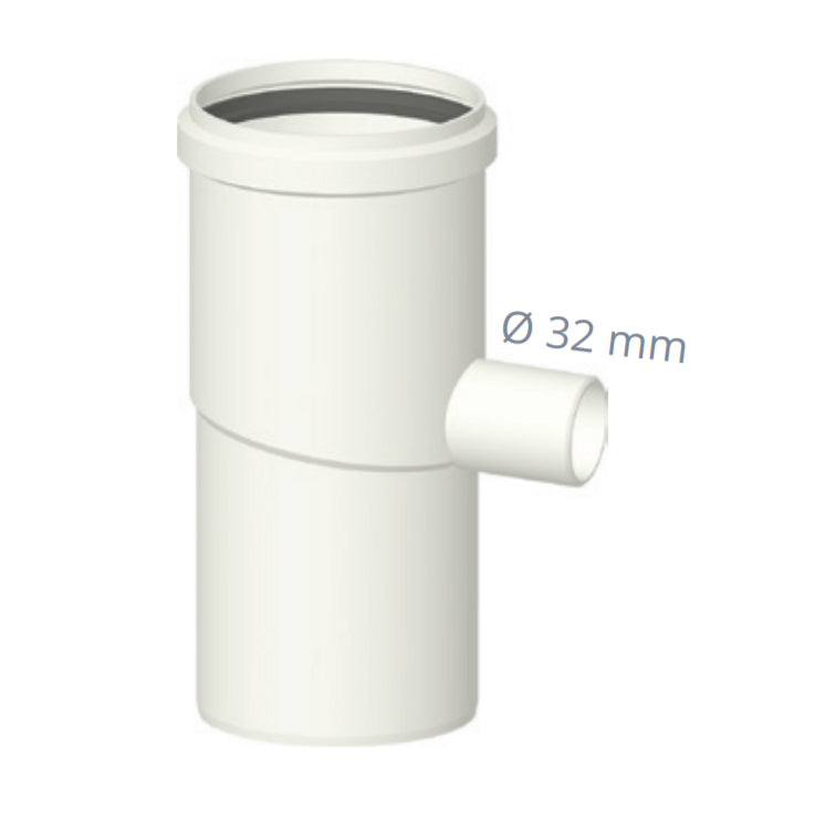 SEPARATORE DI CONDENSA CON VITE ANALISI FUMI IN PPs- Diam. 80- STABI- pezzi 1