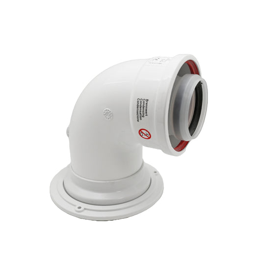 CURVA DI PARTENZA COASSIALE M/F DN 60/100 CP7- Diam. 60/100- STABI- pezzi 1