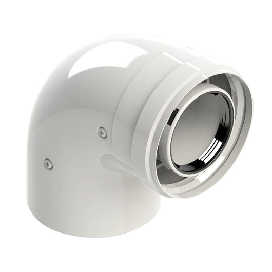 KIT CURVA 90  ° M-F COASSIALE PER CONDENSAZIONE- Diam. 60/100- STABI- pezzi 1