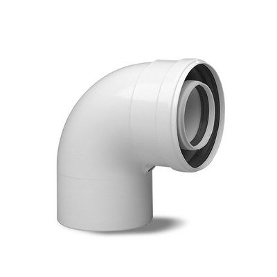 CURVA COASSIALE PER CONDENSAZIONE 90  °- BAXI- pezzi 1