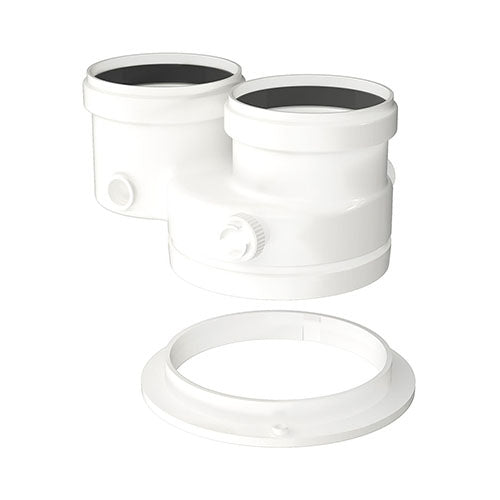 ADATTATORE SDOPPIATORE 80/125 80-80 IN PP- 80/125 a 80/80- BOSC- pezzi 1