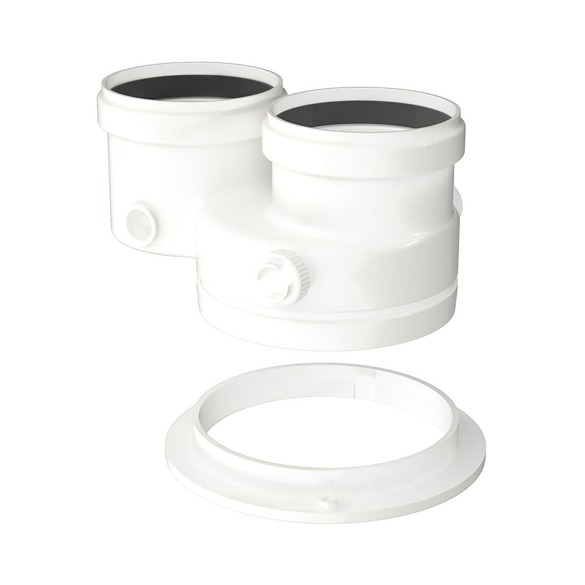 ADATTATORE SDOPPIATORE 80/125 80-80 IN PP- 80/125 a 80/80- BOSC- pezzi 1