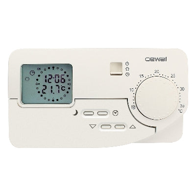 CRONOTERMOSTATO GIORNALIERO DIGITALE LIFE PREMIUM- 156 x 86 x 37 mm - Bianco- CEWAL- pezzi 1