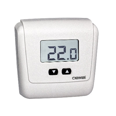 TERMOSTATO ELETTRONICO DA PARETE ET05- Bianco- CEWAL- pezzi 1
