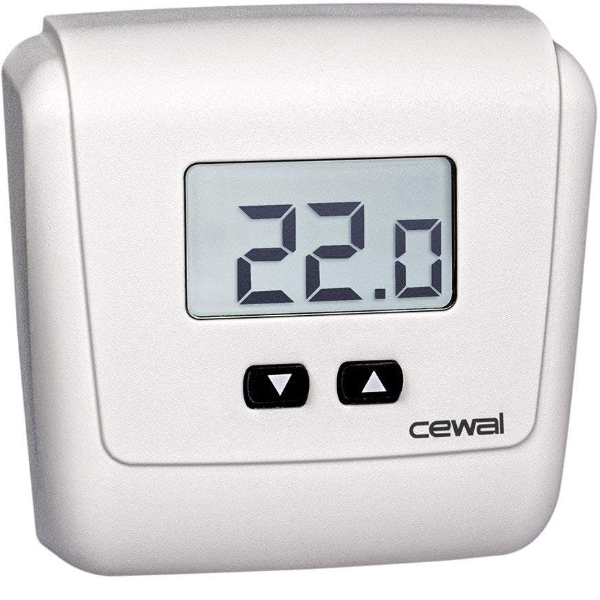 TERMOSTATO ELETTRONICO DA PARETE ET05- Bianco- CEWAL- pezzi 1