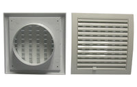 GRIGLIA DI AERAZIONE QUADRATE CON IMBOCCO TONDO- Diam.150- DK- pezzi 1