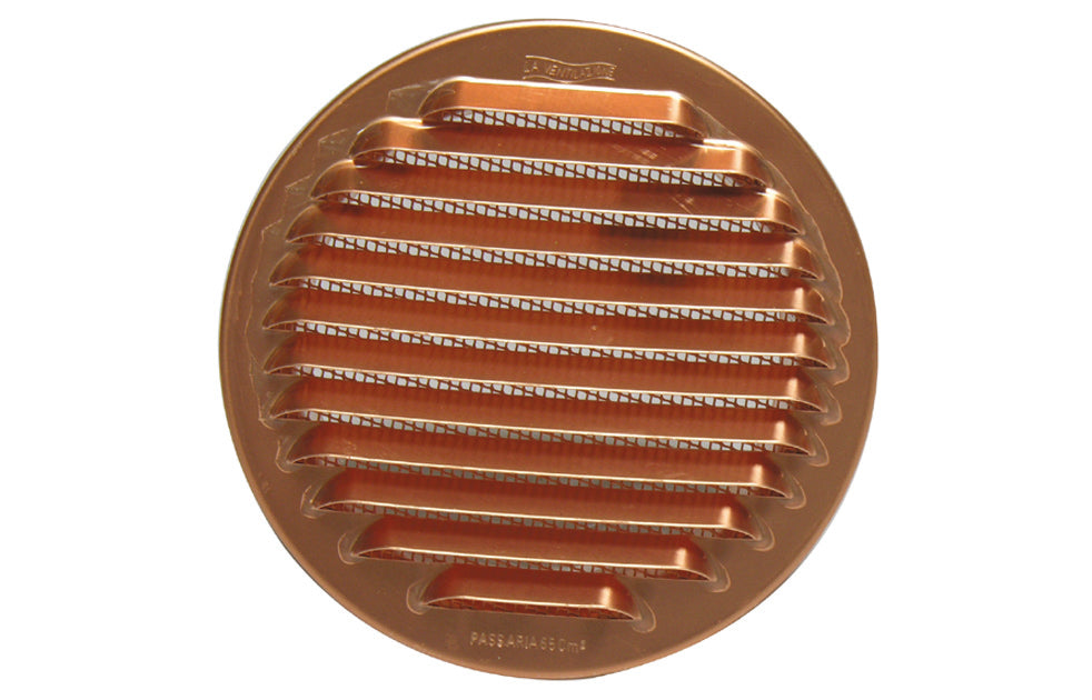 GRIGLIA DI AERAZIONE TONDA AD INCASSO IN RAME- Diam. 90- FIRST- pezzi 1