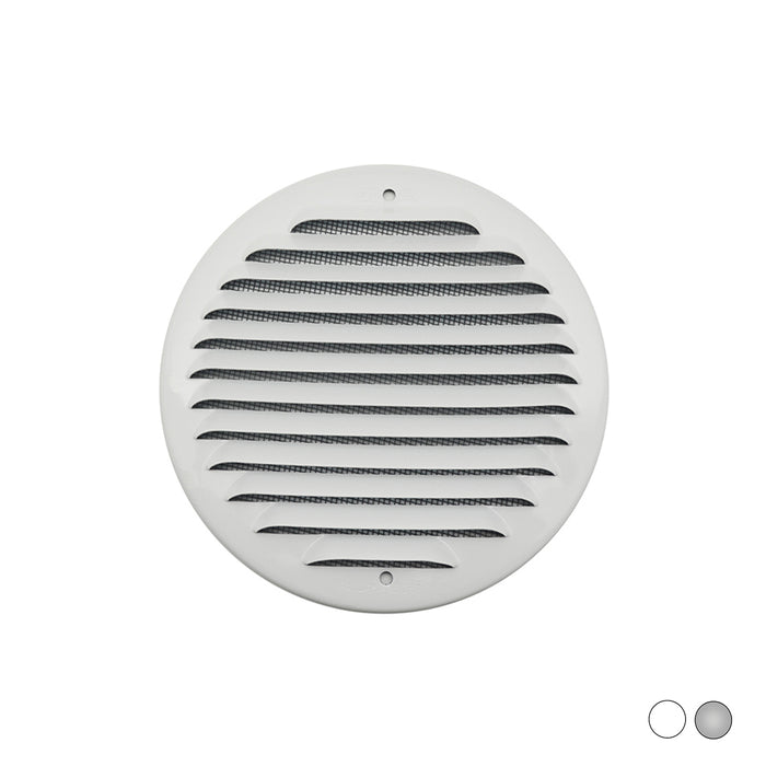 GRIGLIA TONDA DA SOVRAPPORRE IN METALLO CON RETE D.150 MM- Alluminio Bianco- FIRST- pezzi 1