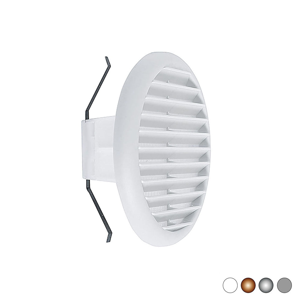 GRIGLIA TONDA IN MATERIALE TERMOPLASTICO CON MOLLE RECLINABILI A 90  °- Cromata Imb. 125-160 - D. 180- VECAM- pezzi 1