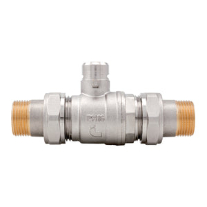 VALVOLA DI ZONA A SFERA A 2 VIE  CON DOPPIO BOCCHETTONE- 3/4 DN 20- ITAP- pezzi 1