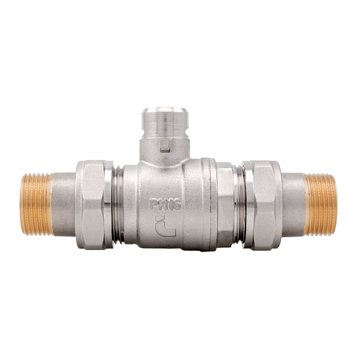 VALVOLA DI ZONA A SFERA A 2 VIE  CON DOPPIO BOCCHETTONE- 1 DN 25- ITAP- pezzi 1