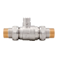 VALVOLA DI ZONA A SFERA A 2 VIE  CON DOPPIO BOCCHETTONE- 11/4 DN 32- ITAP- pezzi 1