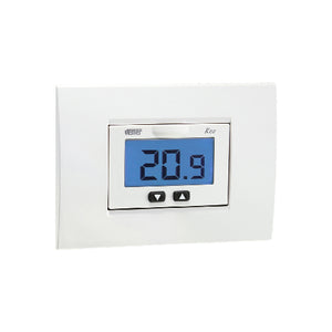 TERMOSTATO ELETTRONICO DA INCASSO KEOB LCD- Bianco Grigio- VEMER- pezzi 1
