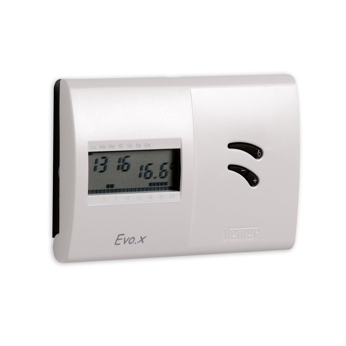 CRONOTERMOSTATO SETTIMANALE DA PARETE EVOX- Bianco- VEMER- pezzi 1