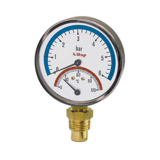 TERMOMANOMETRO ATTACCO RADIALE- 1/2- ITAP- pezzi 1