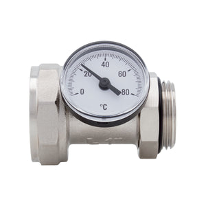RACCORDO PORTATERMOMETRO ORIENTABILE CON TERMOMETRO- 1 DN 25 10bar/145psi- ITAP- pezzi 1