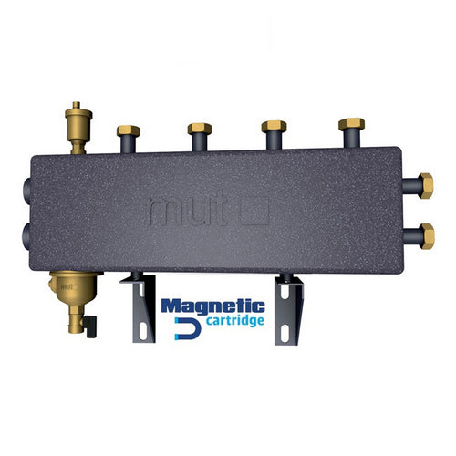 COLLETTORE DEFANGATORE SEPARATORE 2+1  LATERALE- G 11/4 F - G 1 F- MUT- pezzi 1