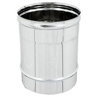 CANNA FUMARIA IN ACCIAIO - ELEMENTO LINEARE DA MT 0.25- Diam. 220- DK- pezzi 1