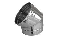 CURVA IN ACCIAIO A 45  ° PER CANNE FUMARIE- Diam. 80- DK- pezzi 1