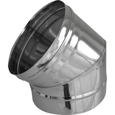 CURVA IN ACCIAIO A 45  ° PER CANNE FUMARIE- Diam. 100- DK- pezzi 1