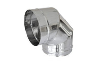 CURVA IN ACCIAIO A 90  ° PER CANNE FUMARIE- Diam. 80- DK- pezzi 1