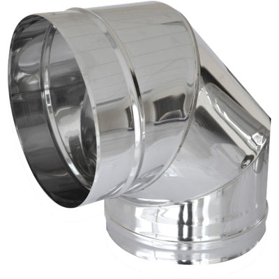 CURVA IN ACCIAIO A 90  ° PER CANNE FUMARIE- Diam. 120- DK- pezzi 1