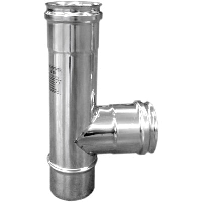 TEE ACCIAIO 90  ° PER CANNE FUMARIE FFM- Diam. 100- DK- pezzi 1