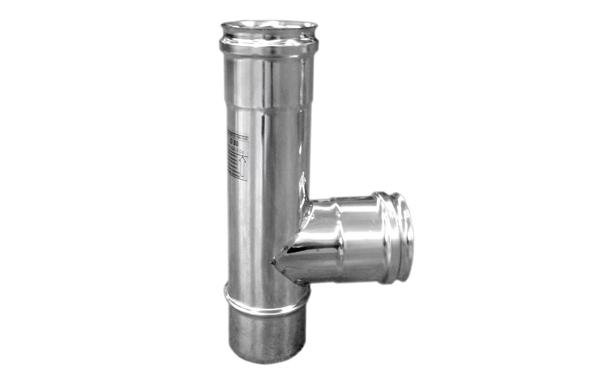 TEE ACCIAIO 90  ° PER CANNE FUMARIE FFM- Diam. 120- DK- pezzi 1