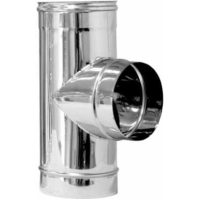 TEE ACCIAIO RIDOTTA 90  ° PER CANNE FUMARIE- Diam. 200 x 80- DK- pezzi 1