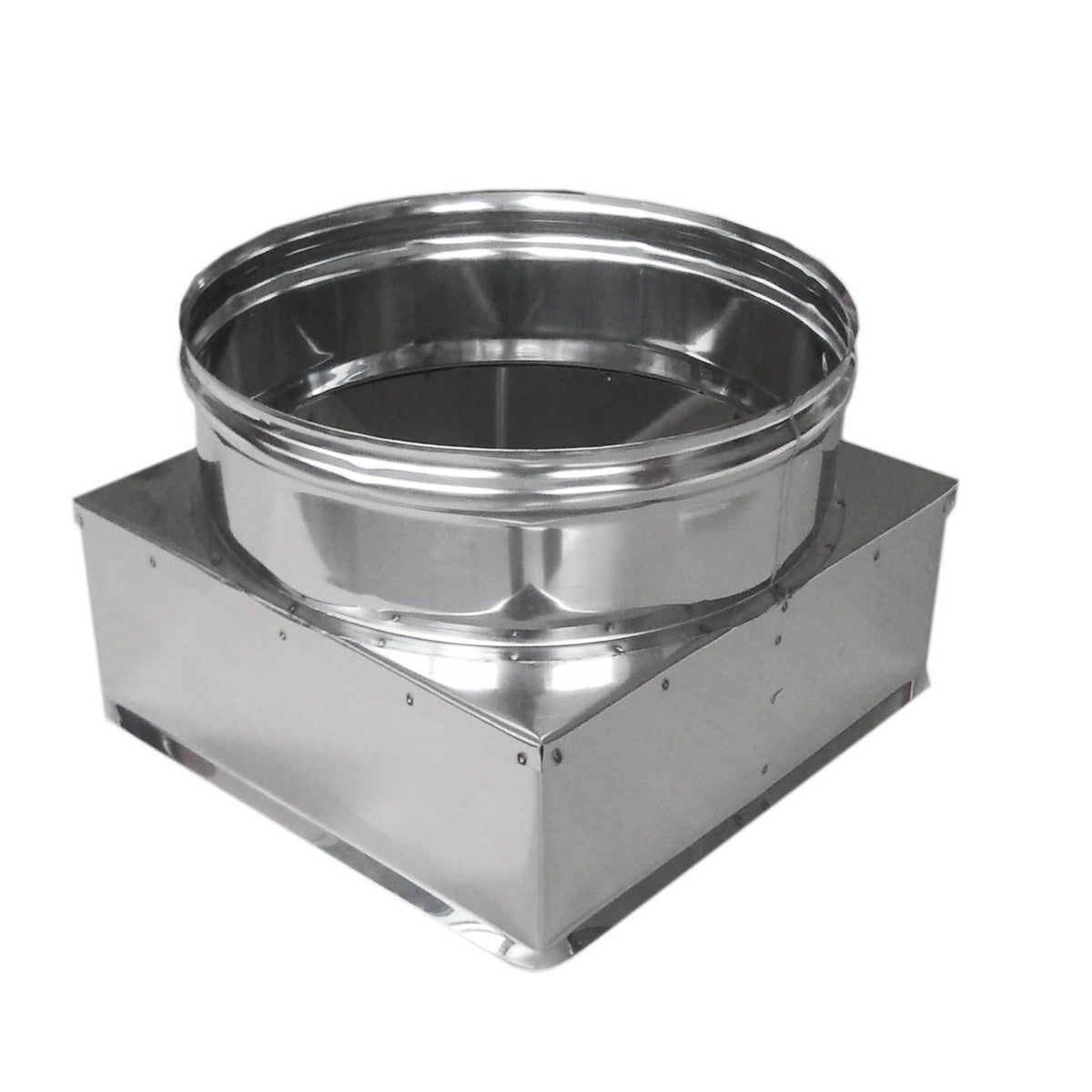 RIDUZIONE QUADRA-TONDA ACCIAIO INOX- Da 250x250 a 250- DK- pezzi 1