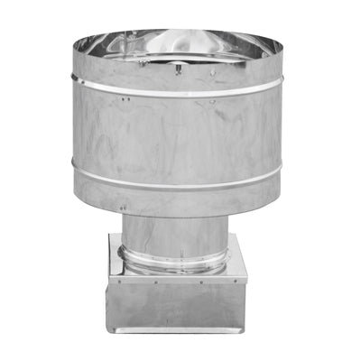 FUMAIOLO 4 VENTI BASE QUADRA ACCIAIO INOX- mm 200x200- DK- pezzi 1