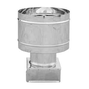 FUMAIOLO 4 VENTI BASE QUADRA ACCIAIO INOX- mm 270x270- DK- pezzi 1